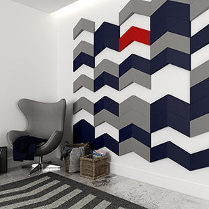 3D Wall Panels - CHEVRON Acoustic Soft 3D Wall Panel