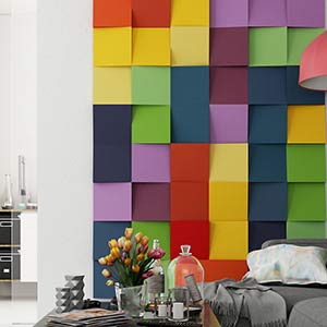 3D Wall Panels - CUBIC Acoustic Soft 3D Wall Panel