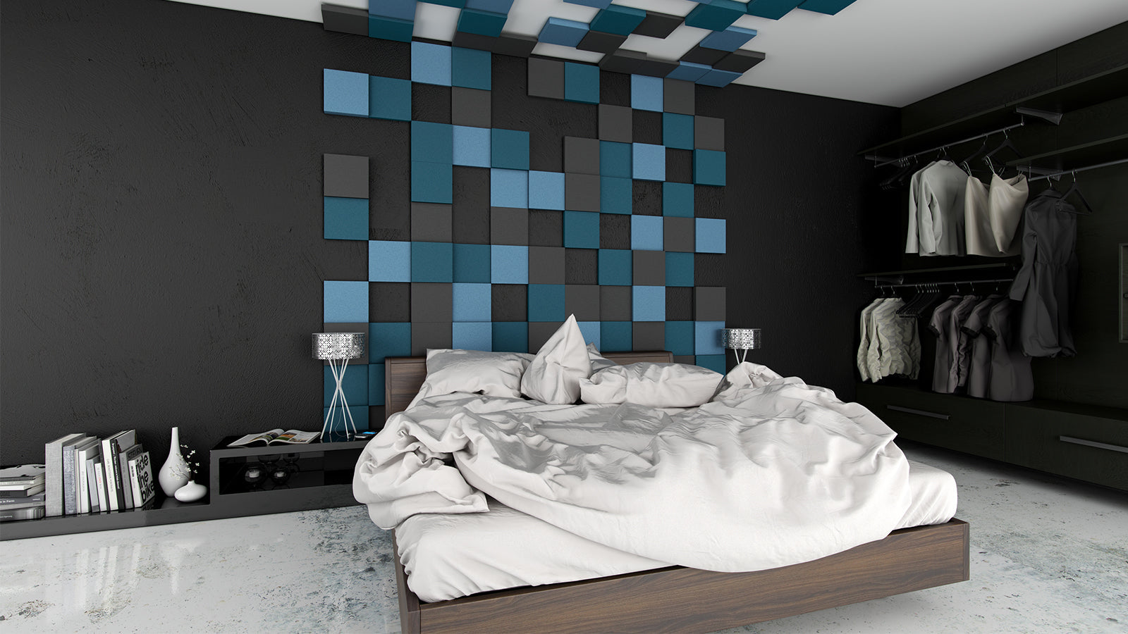 3D Wall Panels - PIXEL L Soft Acoustic Wall Panel